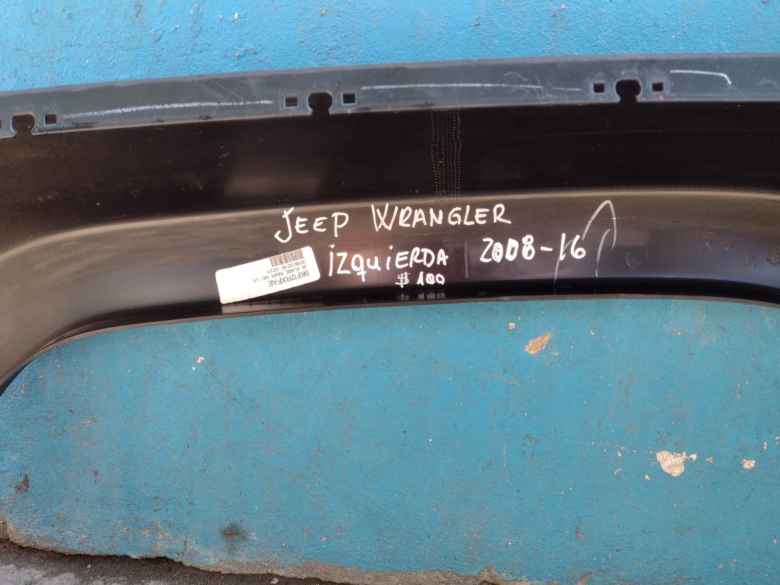 Moldura trasera izquierda de tapabarro Jeep Wrangler 2008 - 2016 - Imagen 3