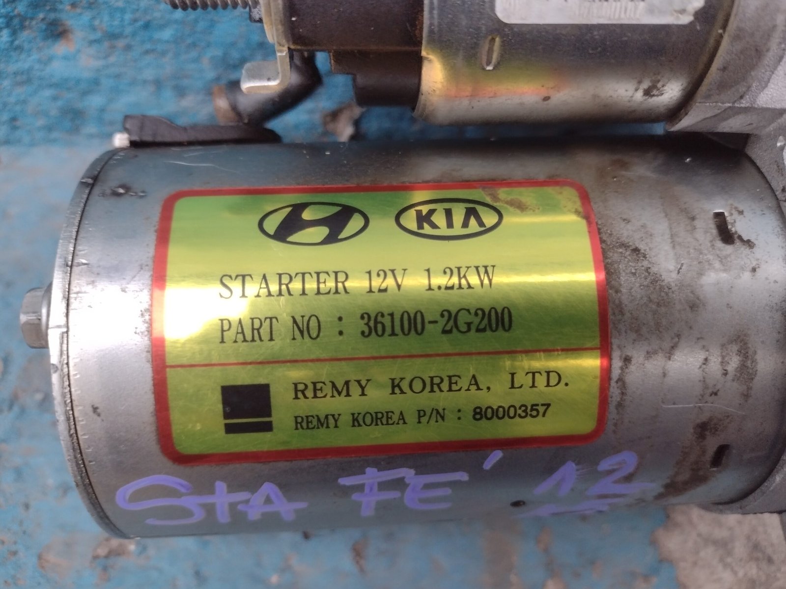 Motor de partida hyundai santa fe 2012 - 2015 - Imagen 3