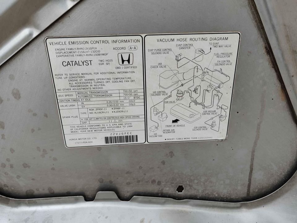 Capot Honda Accord EX 1994 - 1995 - Imagen 7